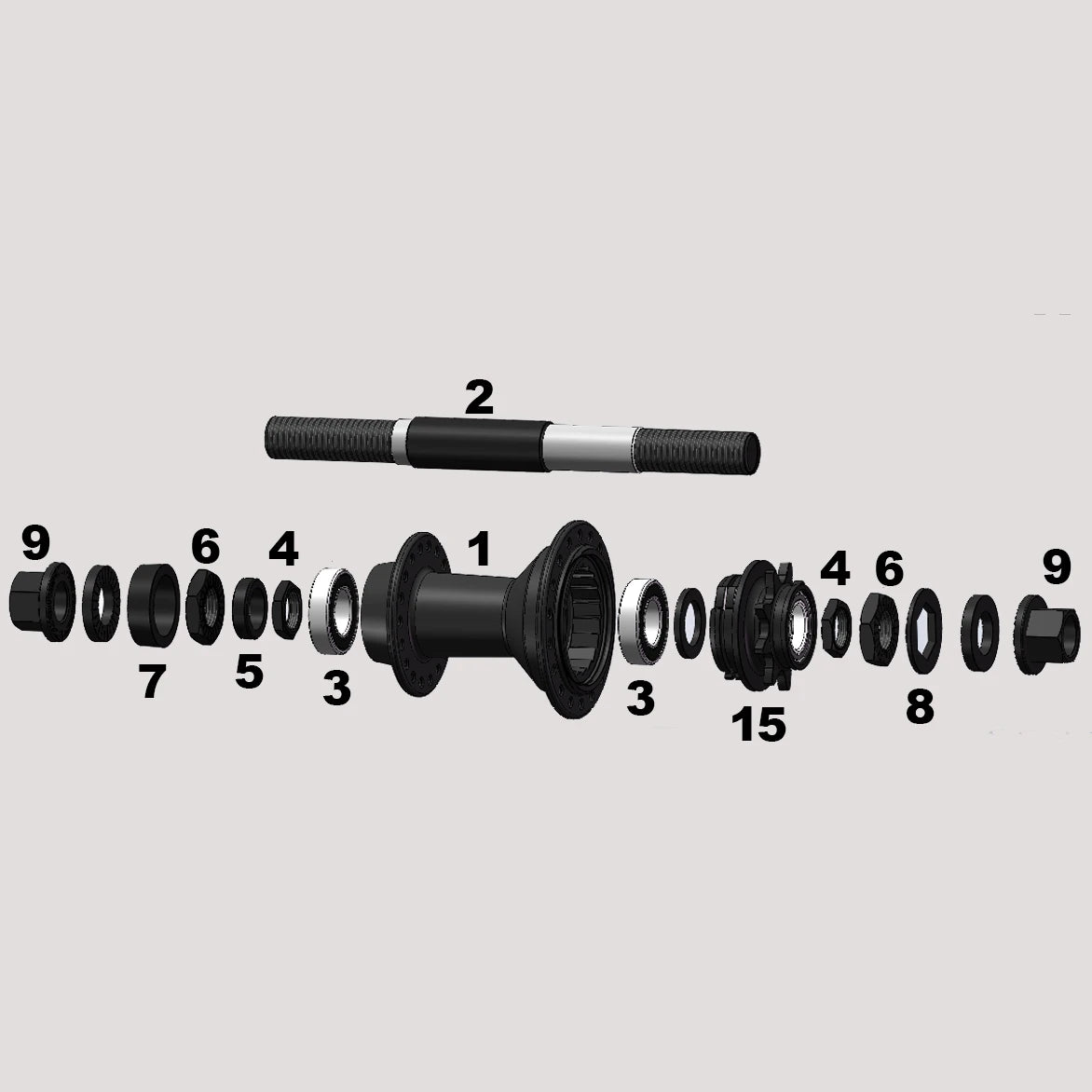 RAMPAGE CASSETTE HUB SMALL PARTS