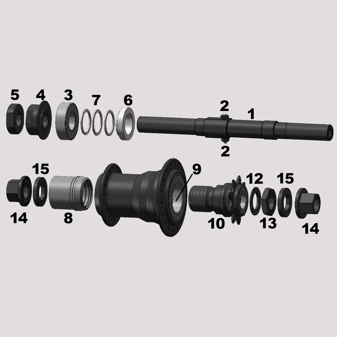 RAMPAGE FREECOASTER HUB SMALL PARTS
