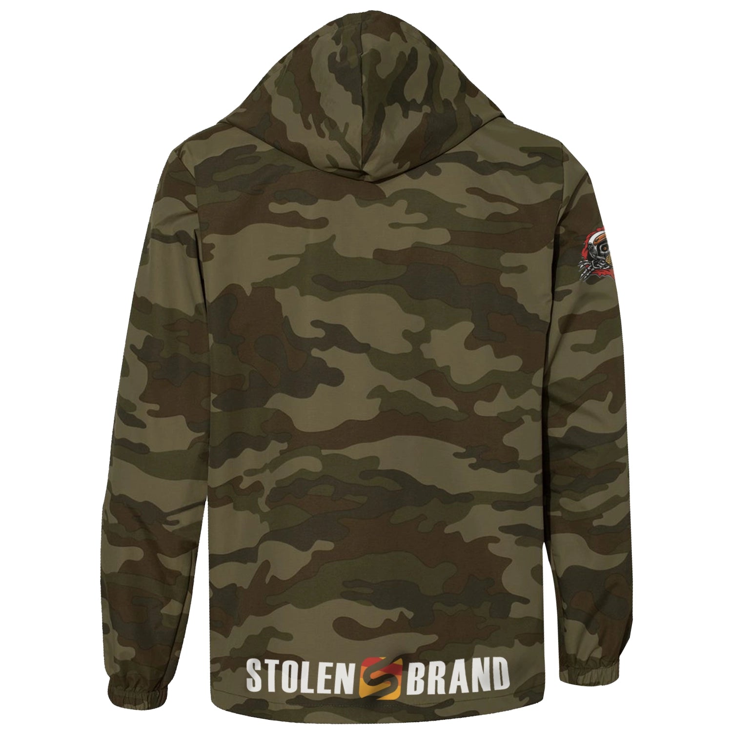 DESIGN SHOP HOODED WIND BREAKER, CAMOUFLAGE